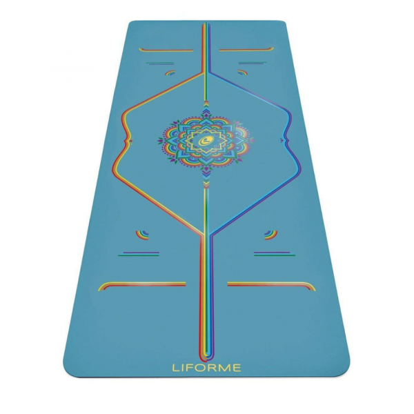 LIFORME Blue Sky Rainbow Yoga Mat STRONGBEE Store